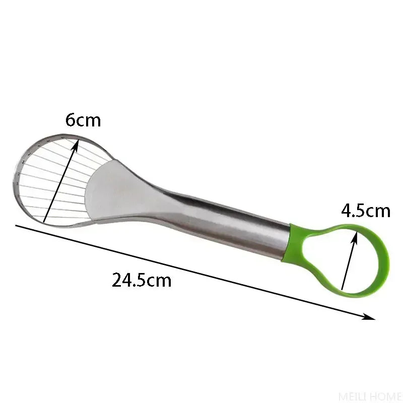 2-in-1 Avocado Slicer - Stainless Steel Cutter & Peeler