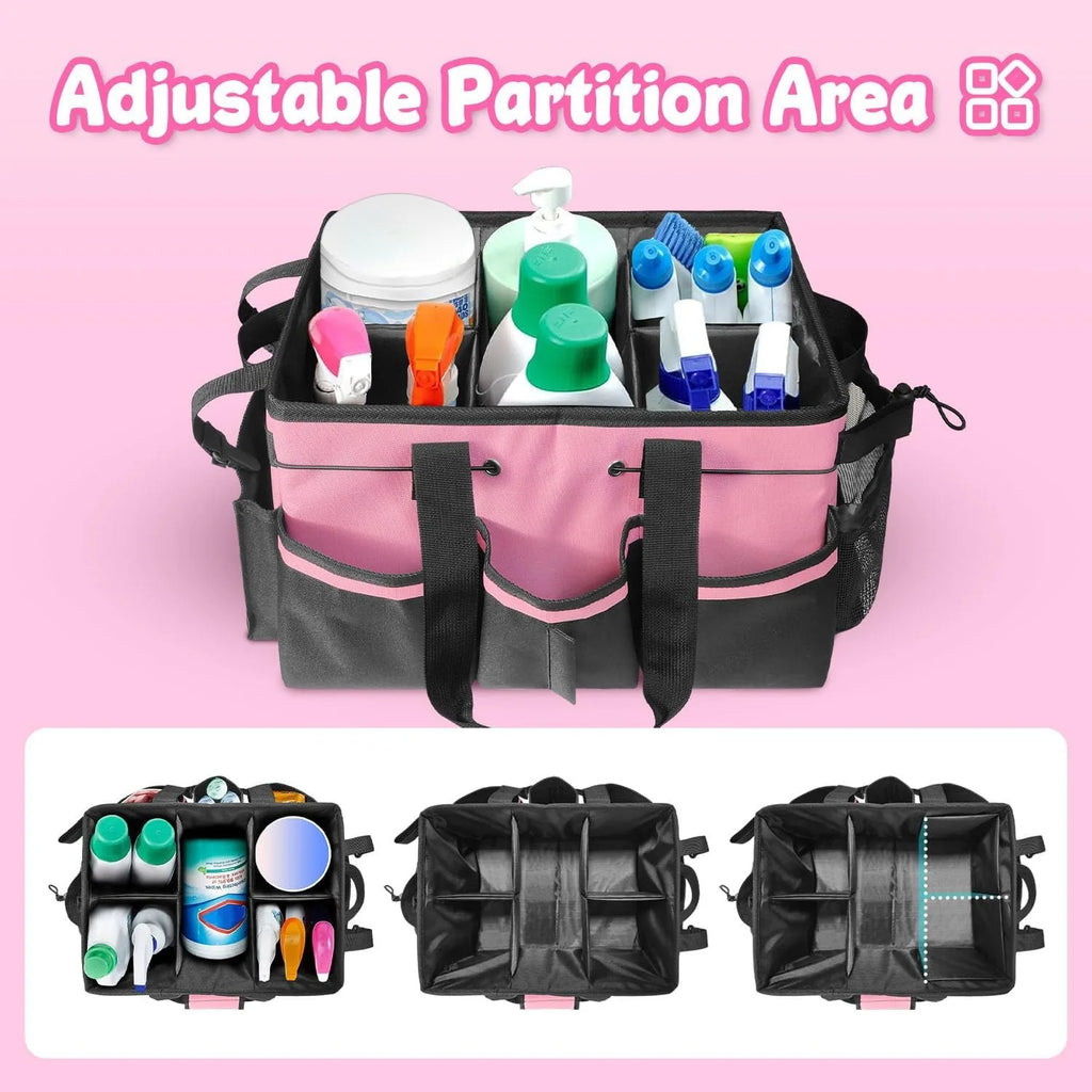 Cleaning Caddy Tote - Multi-Compartment Supply Organizer