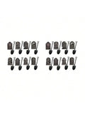 Halloween graveyard cupcake toppers, black tombstones and shovel shapes on sticks