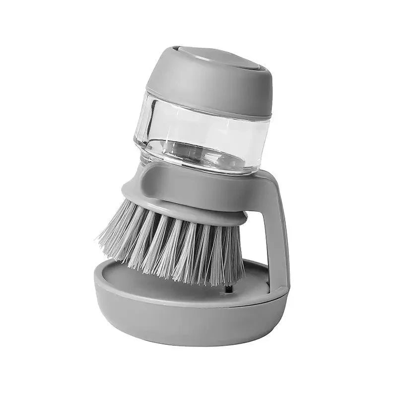 Dish Brush with Soap Dispenser - Palm Scrub Brush & Tray