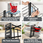 Pot Rack Organizer - 8-Tier Adjustable Pots & Pans Holder