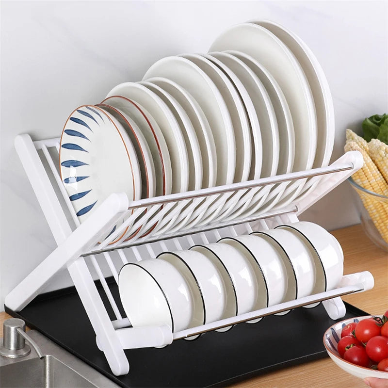 Over Sink Dish Drying Rack - Adjustable Storage Organizer