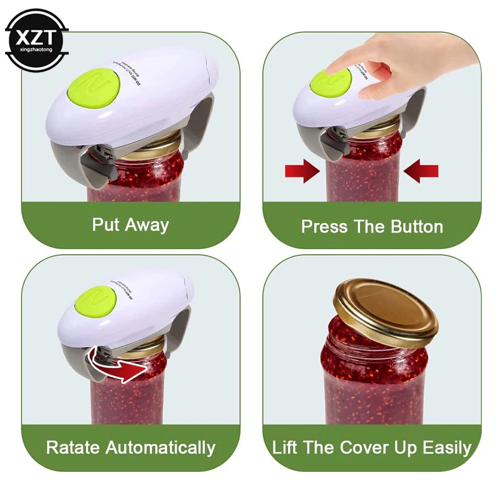 Smooth Edge Electric Can Opener - Safe Automatic Jar Opener