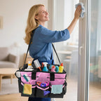 Cleaning Caddy Tote - Multi-Compartment Supply Organizer