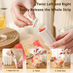 Silicone ice stick mold strip shown being twisted and released from the tray