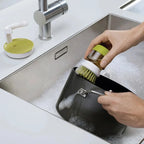 Dish Brush with Soap Dispenser - Palm Scrub Brush & Tray