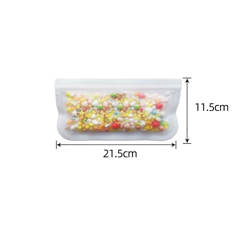 Silicone Food Storage Bags - Reusable Leakproof Containers