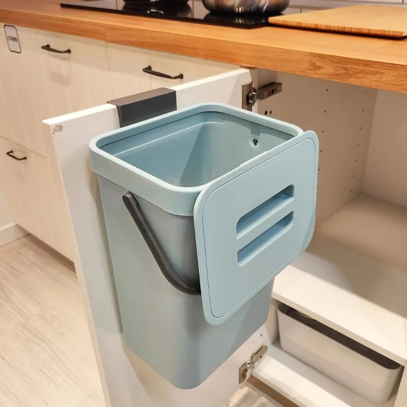 Quiet-Close Trash Can - 3/5L Eco-Friendly Sealed Bin