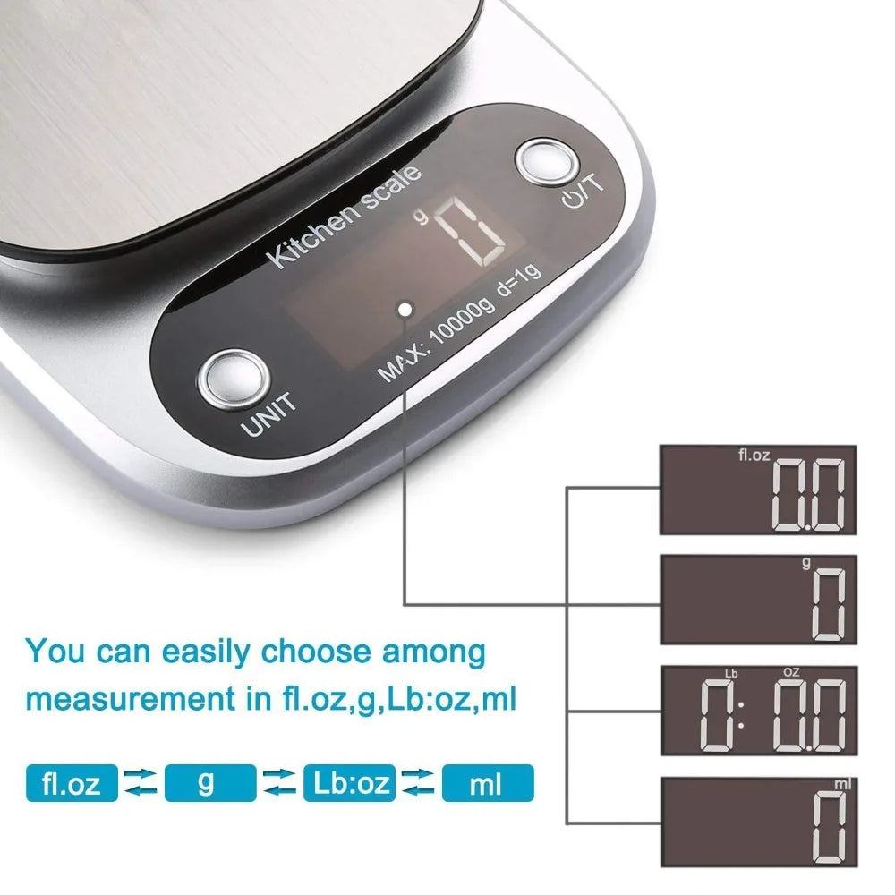 Digital Kitchen Scale - Precise 5kg/0.1g for Baking & Cooking