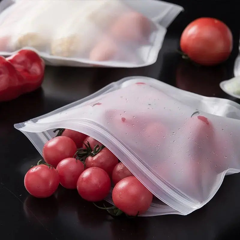 Silicone Food Storage Bags - Reusable Leakproof Containers