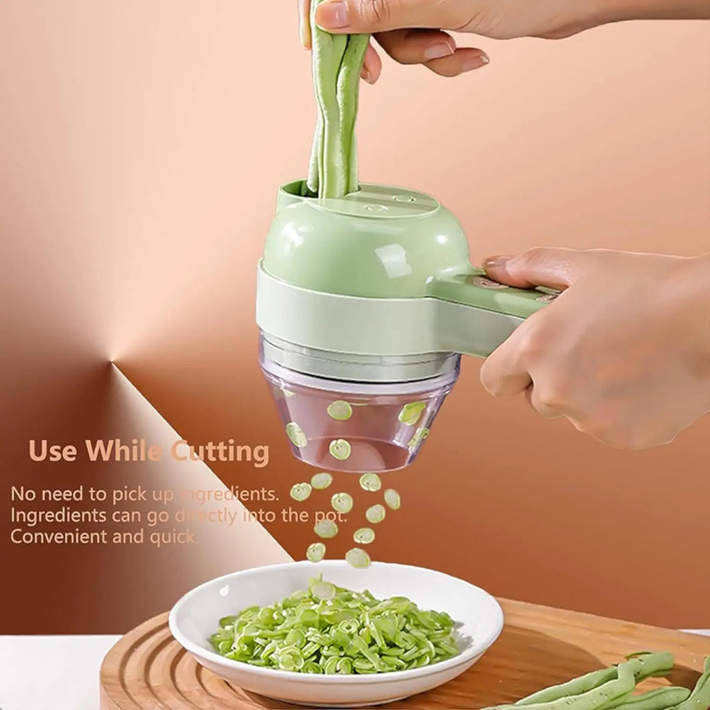 5-in-1 Electric Vegetable Cutter - Rechargeable Food Chopper