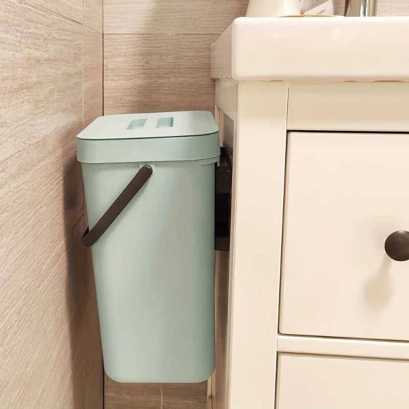 Quiet-Close Trash Can - 3/5L Eco-Friendly Sealed Bin