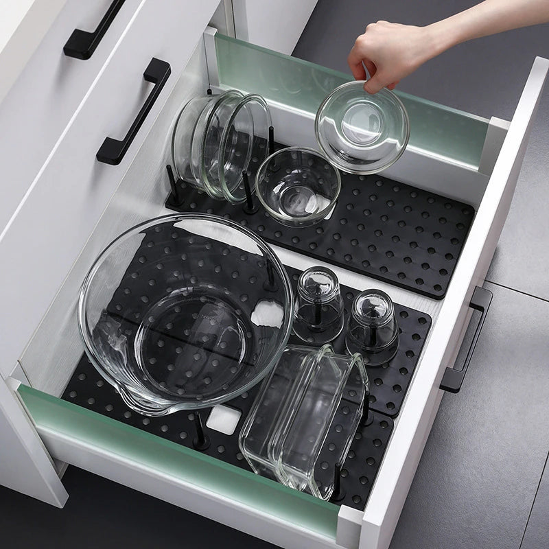 Over Sink Dish Drying Rack - Adjustable Storage Organizer