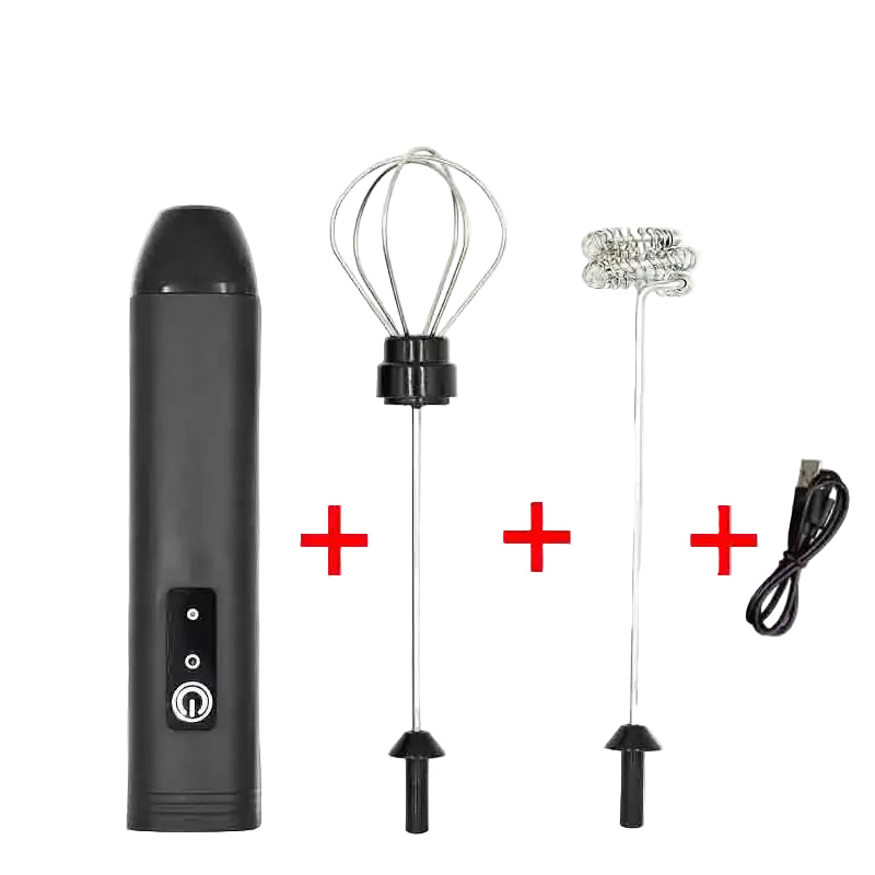 Electric Milk Frother - Handheld Foam Maker for Coffee & Lattes