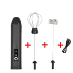 Electric Milk Frother - Handheld Foam Maker for Coffee & Lattes