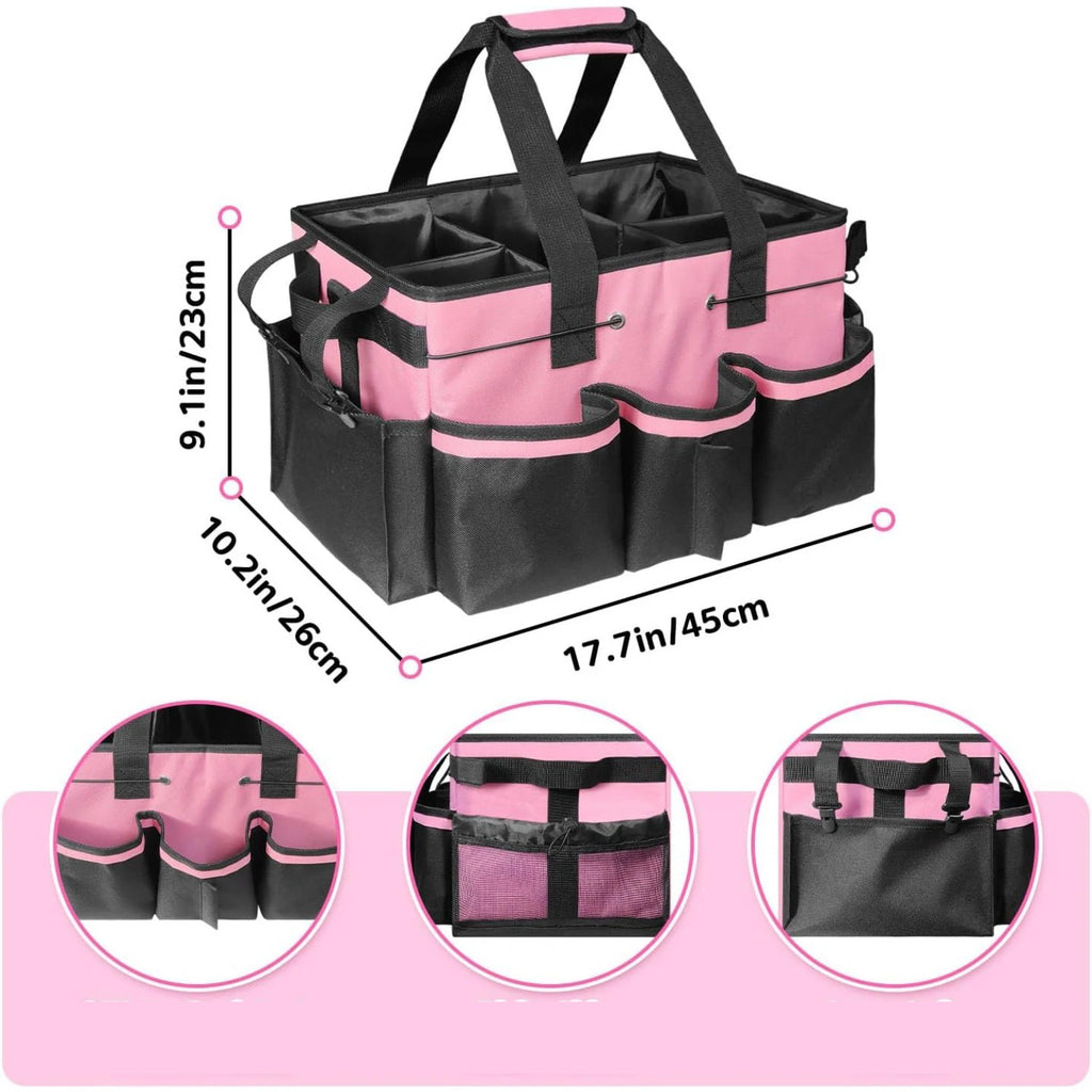 Cleaning Caddy Tote - Multi-Compartment Supply Organizer