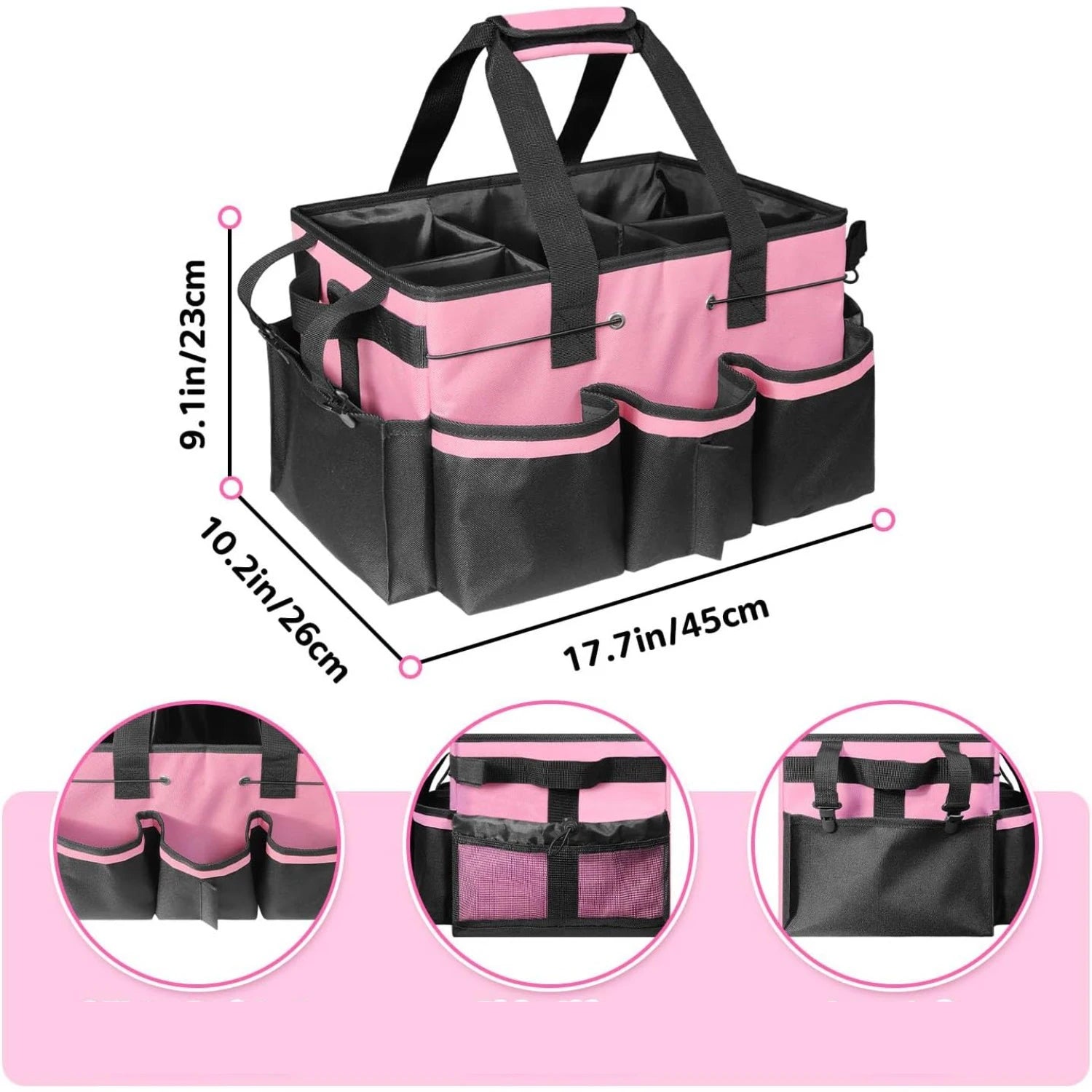 Cleaning Caddy Tote - Multi-Compartment Supply Organizer
