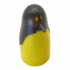 Microwave steam cleaner with dark gray and yellow body, rounded handheld design