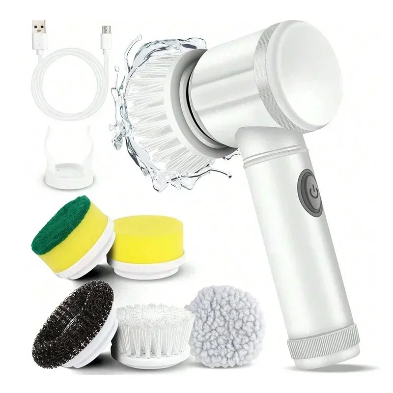 Cordless Spin Scrubber - 5-in-1 Rechargeable Cleaning Brush