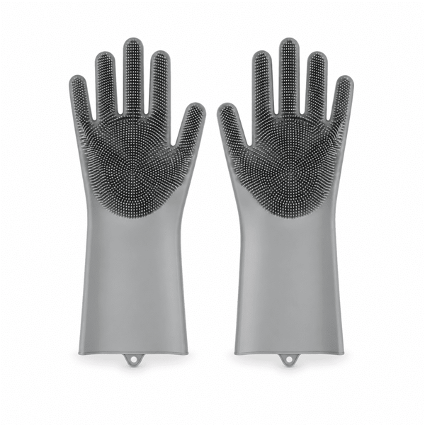 Premium Magic Silicone Dishwashing Scrubber Gloves