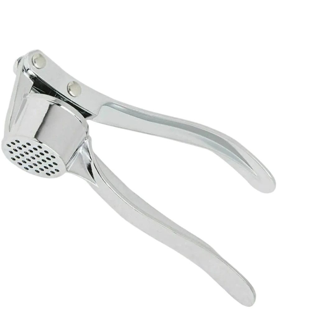 Heavy Duty Garlic Press - Stainless Steel Crusher & Peeler