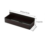 Black magnetic refrigerator storage basket size diagram with length and height
