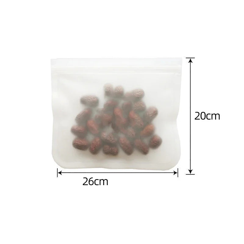 Silicone Food Storage Bags - Reusable Leakproof Containers