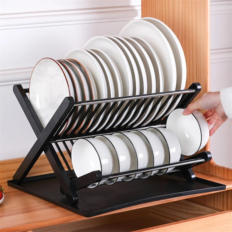 Over Sink Dish Drying Rack - Adjustable Storage Organizer