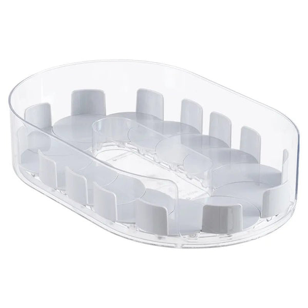 360° Rotating Oval Refrigerator Turntable & Drink Organizer