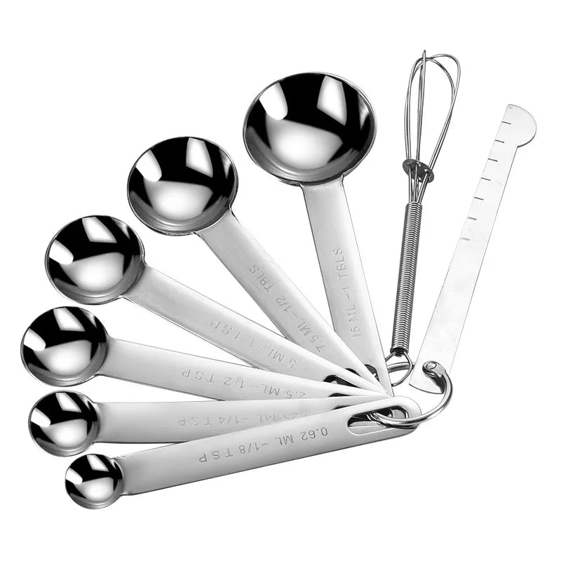 Stainless Steel Measuring Spoons - 4/6/7/8 Piece Set