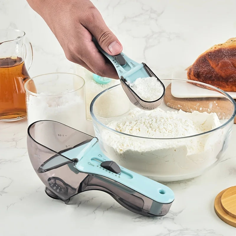 Adjustable Measuring Spoons - 2-in-1 Magnetic Measuring Set