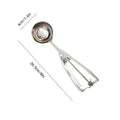 Stainless steel spring ice cream and cookie scoop with circular bowl