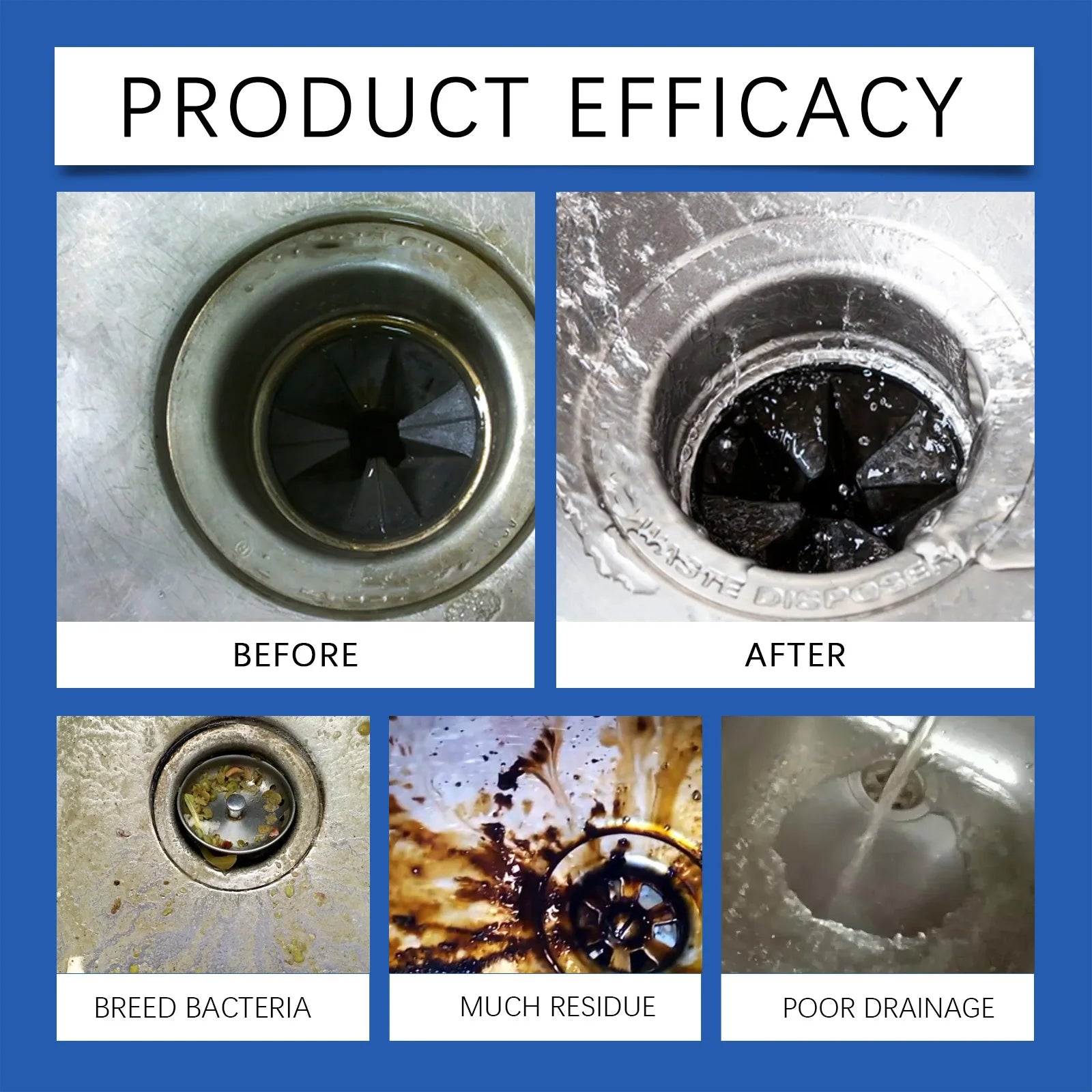 Drain Cleaner Tablets - Clog Remover & Deodorizer