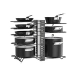 Pot Rack Organizer - 8-Tier Adjustable Pots & Pans Holder
