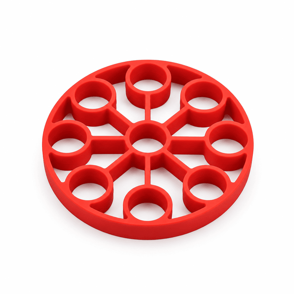 Silicone 9-Hole Egg Steamer Rack & Trivet for Pressure Cookers and Air Fryers