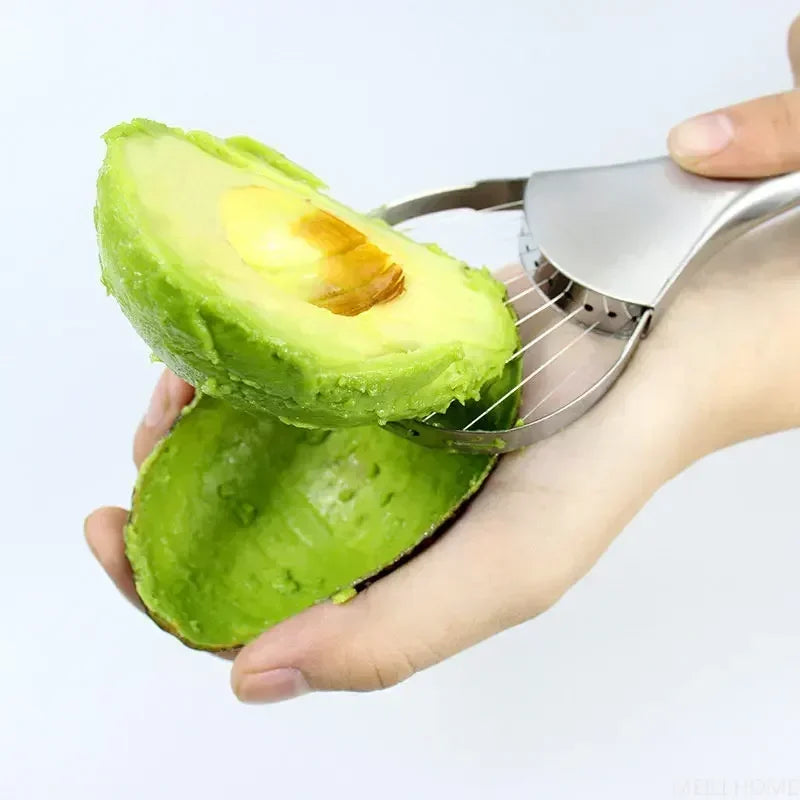 2-in-1 Avocado Slicer - Stainless Steel Cutter & Peeler