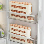 Refrigerator Egg Storage Box - Auto-Rolling Ladder Style Holder