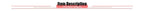 Item description title banner graphic with red underline lines