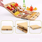 Bamboo Charcuterie Board Gift Set - Foldable with Utensils