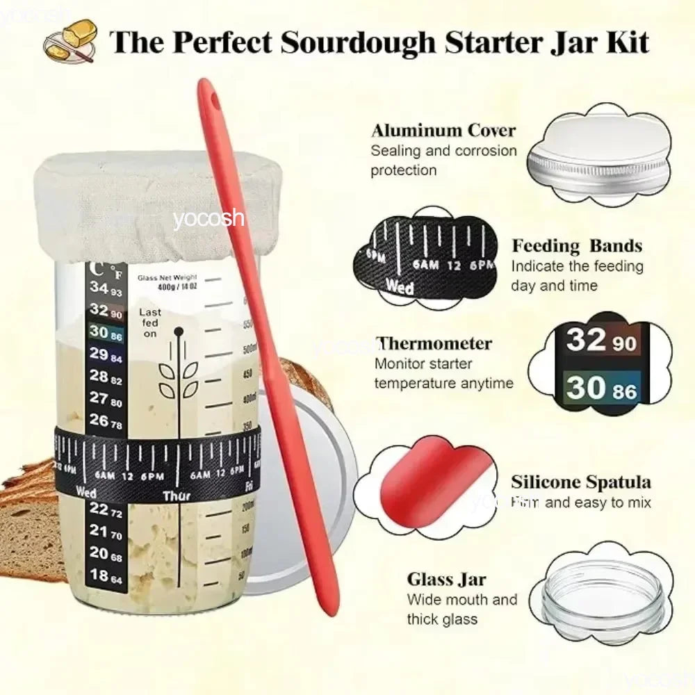 Sourdough Baking Kit - Complete Set with Starter Jar & Tools