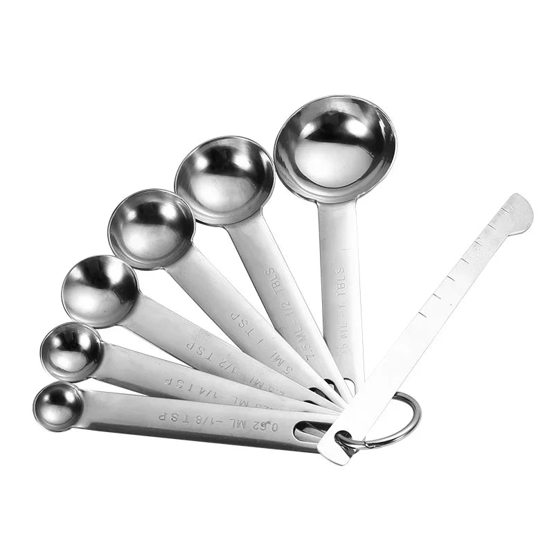 Stainless Steel Measuring Spoons - 4/6/7/8 Piece Set