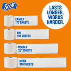 ComfortPlus Toilet Paper - 12 Double Rolls, 1-Ply Septic-Safe