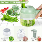 5-in-1 Electric Vegetable Cutter - Rechargeable Food Chopper
