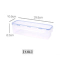 Clear bread storage box with blue airtight lid, labeled 1.6L capacity