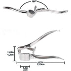 Heavy Duty Garlic Press - Stainless Steel Crusher & Peeler