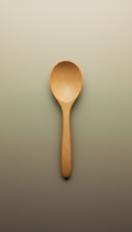 Oak wood serving spoon