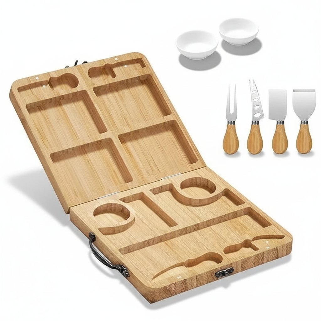 Bamboo Charcuterie Board Gift Set - Professional