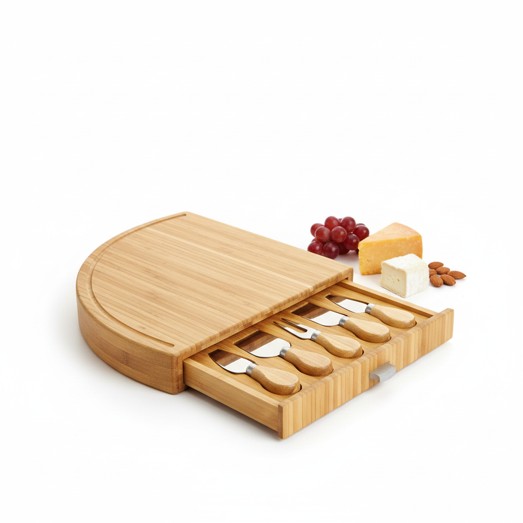 Cheese Board Set with Cutlery - Professional No Logo