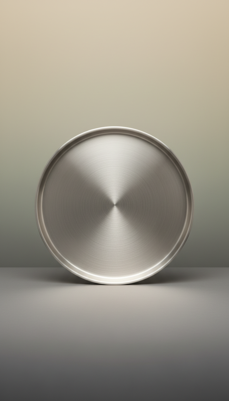 Brushed stainless steel platter