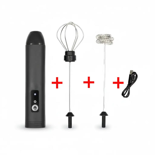 Electric Milk Frother - Handheld Foam Maker for Coffee & Lattes